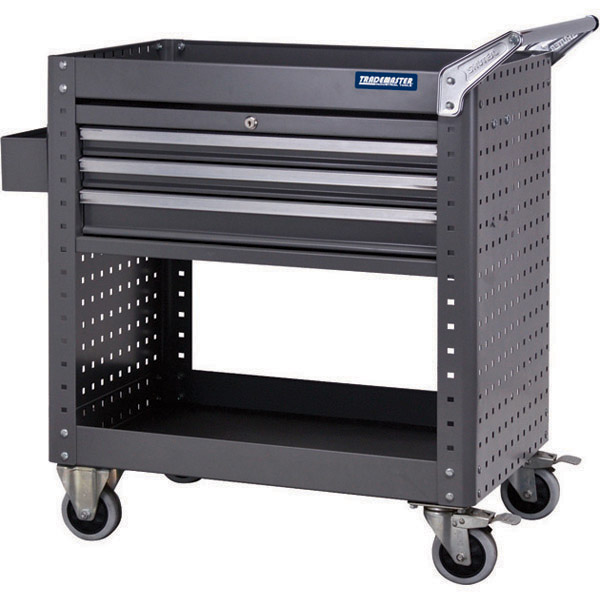 TRADEMASTER - TOOL CART SHELF & 3 DRAWES 873 W X 500 D X 880 H